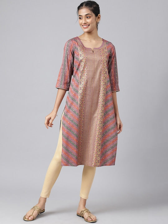 Aurelia Festive Floral Print Kurta
