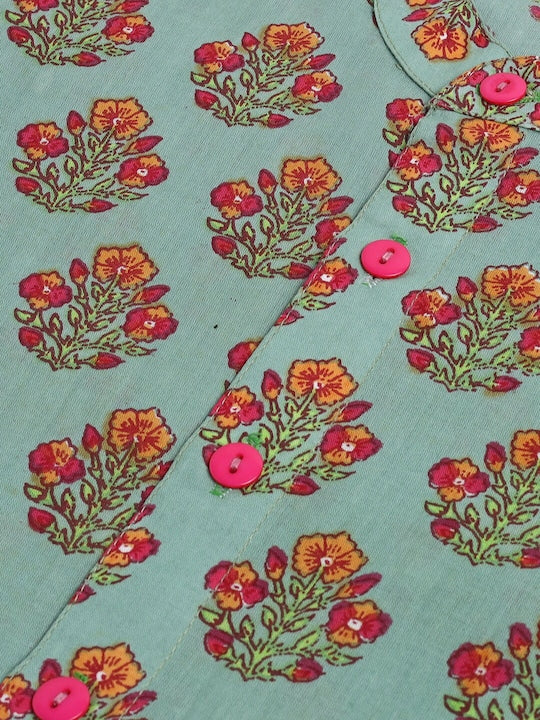 Vastramay Sishu Boys Floral Printed Kurta with Pyjamas