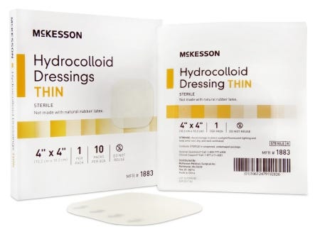 McKesson 1883 Hydrocolloid Dressing Box of 10 74507936