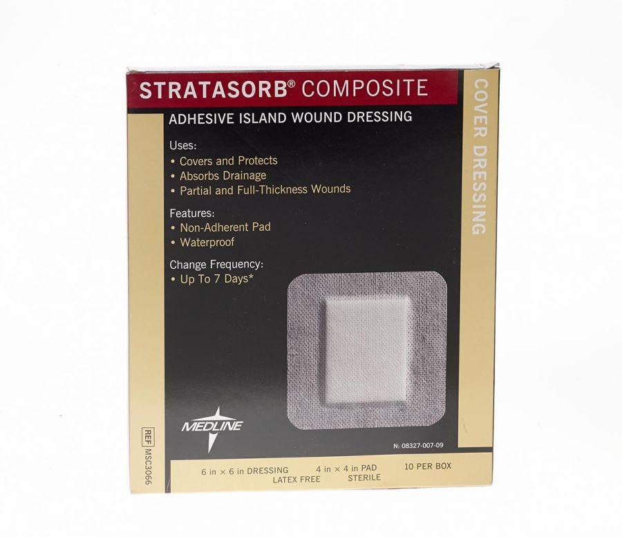 Medline Stratasorb Composite Dressings -Box of 10