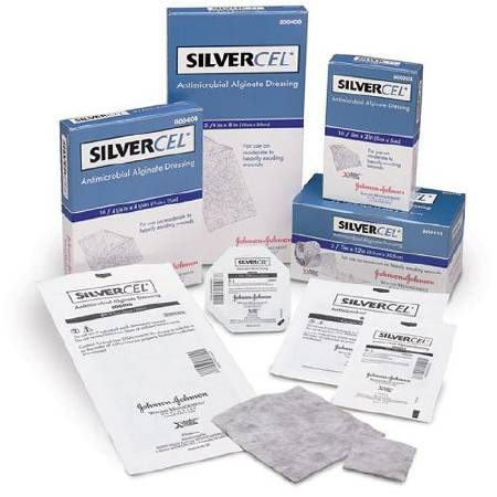 Systagenix Silvercel 800202 Alginate Dressing with Silver 2 X 2 Inch Square Sterile Box of 10