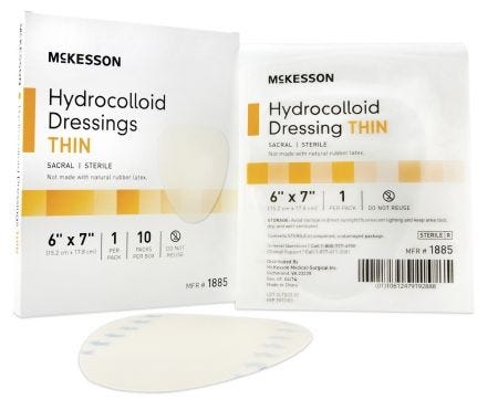 McKesson 1885 Hydrocolloid Dressing Box of 10