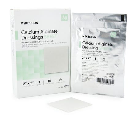 McKesson 3557 Calcium Alginate Dressing with Silver 1 Each