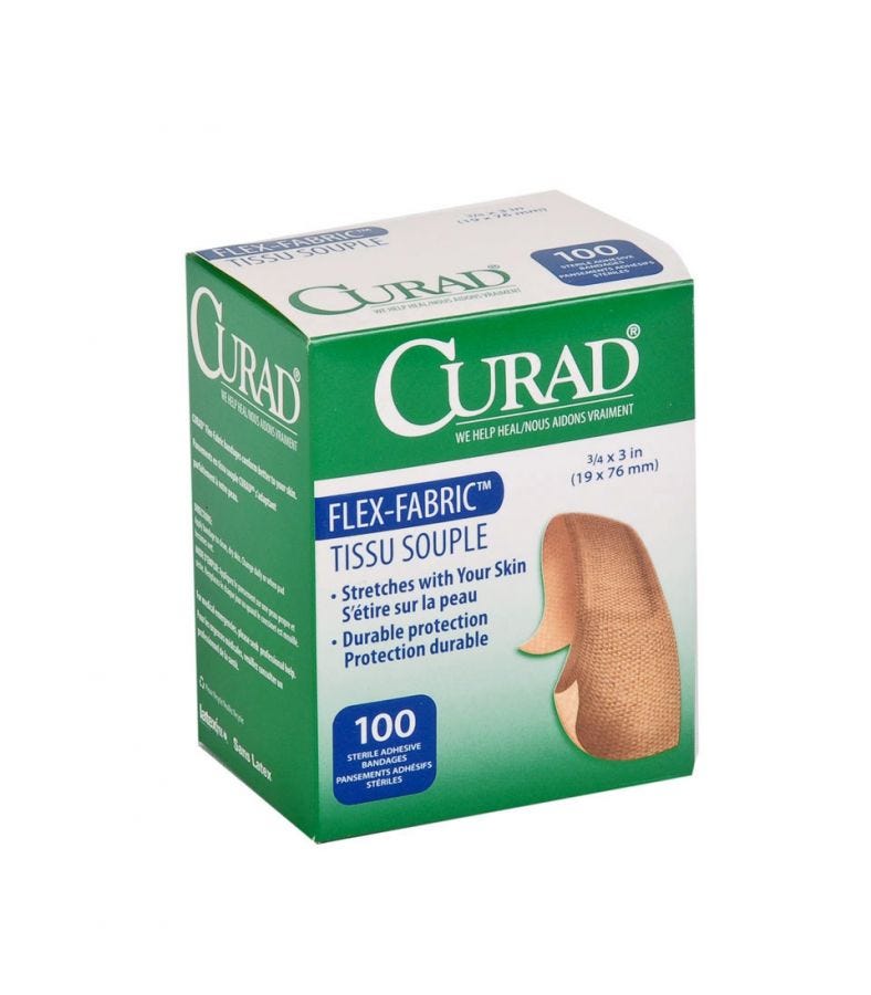 CURAD Fabric Adhesive Bandages, Natural, Case of 1200 56801110
