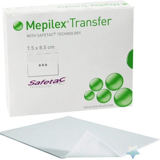 Molnlycke Mepilex Transfer Soft Silicone Exudate Transfer Dressing: 6" x 8", 5 Count 42599070