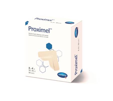 Proximel 14100000 Silicone Dressing, with Border, 3" x 3" Box of 10