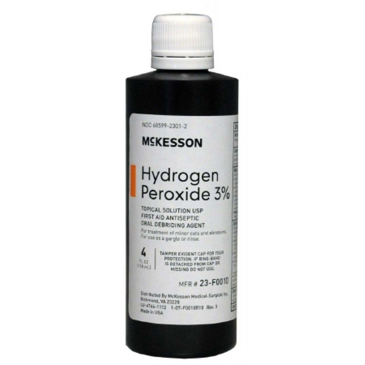 McKesson Hydrogen Peroxide 4 oz. Solution, 3%, Case of 24