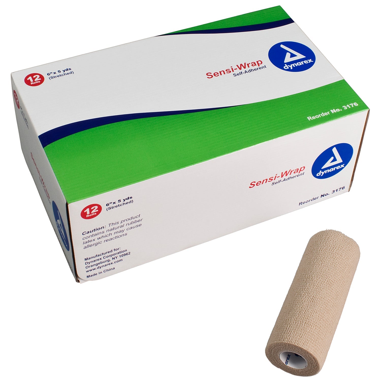 Dynarex 3176 Cohesive Bandage Sensi-Wrap Case of 12