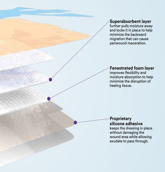 Tegaderm Silicone Foam Dressing Box of 10